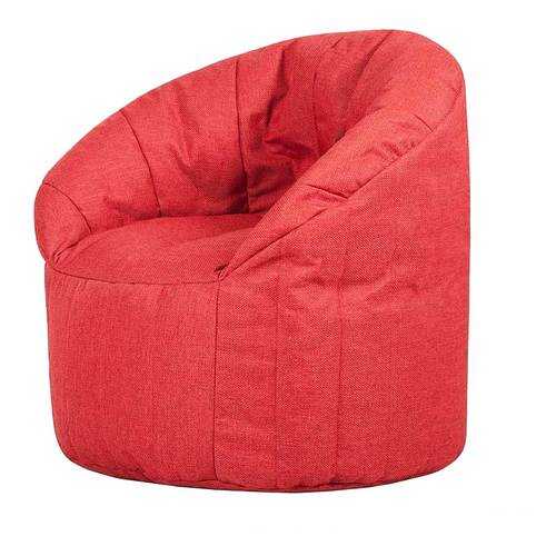 Кресло бескаркасное Папа Пуф Club Chair Red, размер XL, рогожка, красный в Роникон