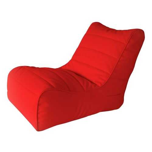 Кресло бескаркасное Папа Пуф Soft Lounger Red, размер XL, экокожа, красный в Роникон